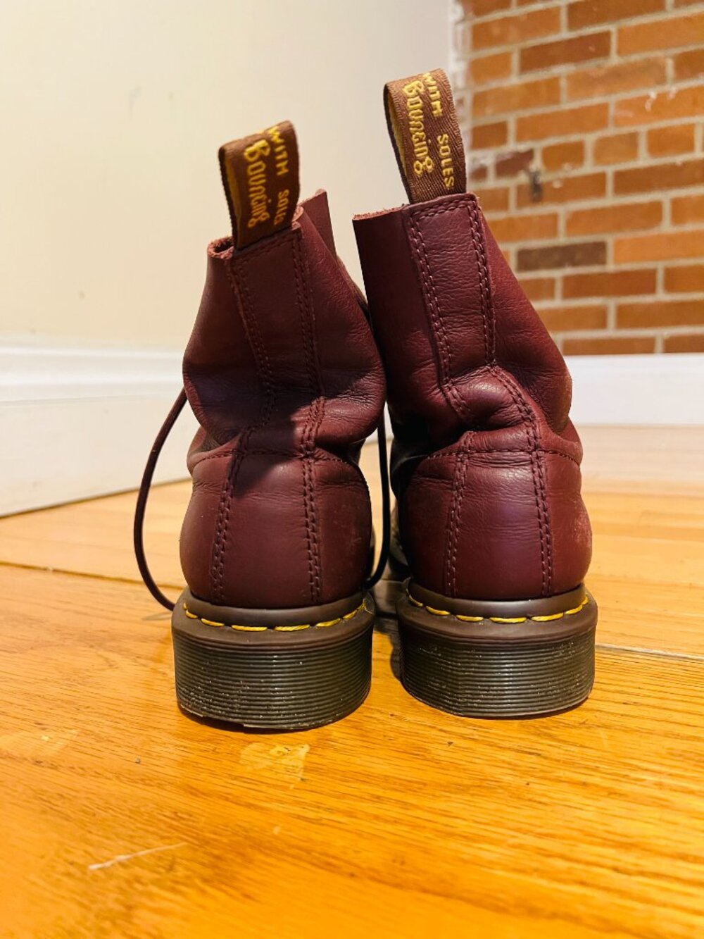 DR.MARTENS Women's 1460 Pascal VIRGINIA CHERRY RED Boots size 8 US - Picture 16 of 16